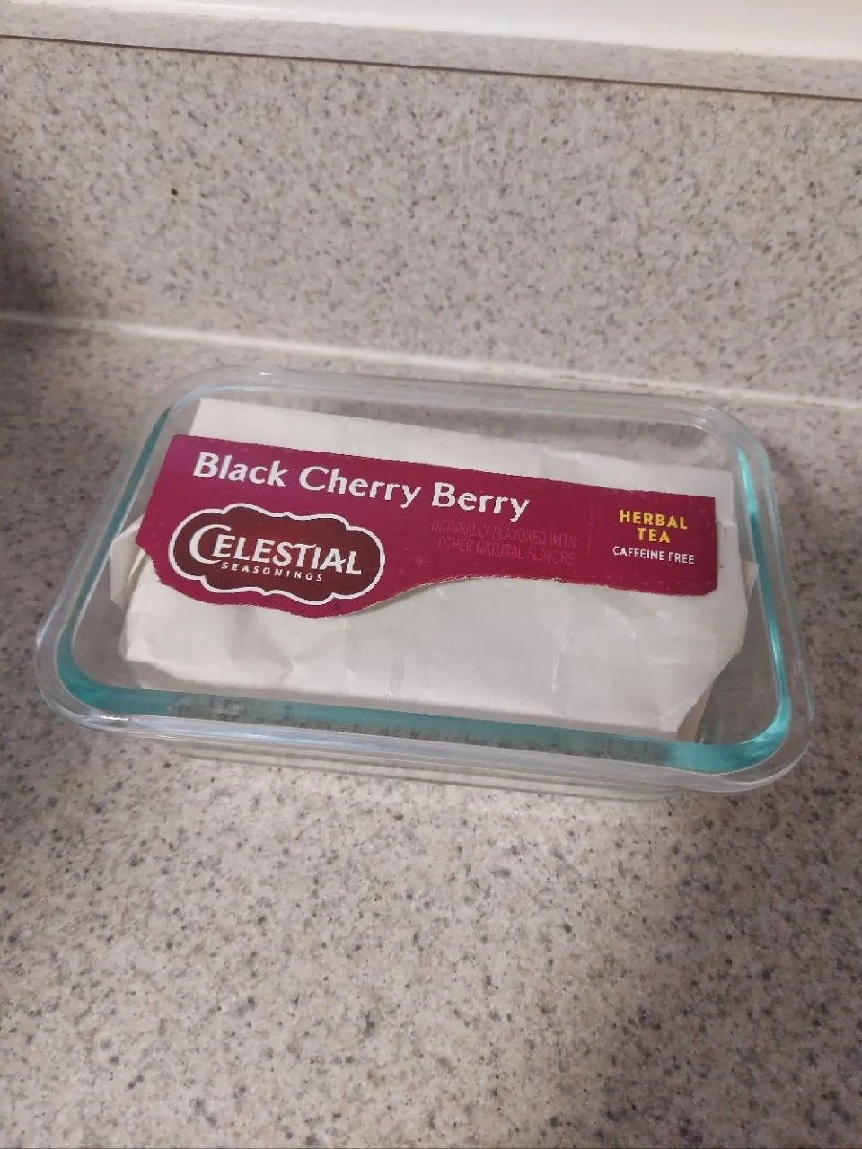 Celestial Seasonings Black Cherry Berry — used for the second ferment